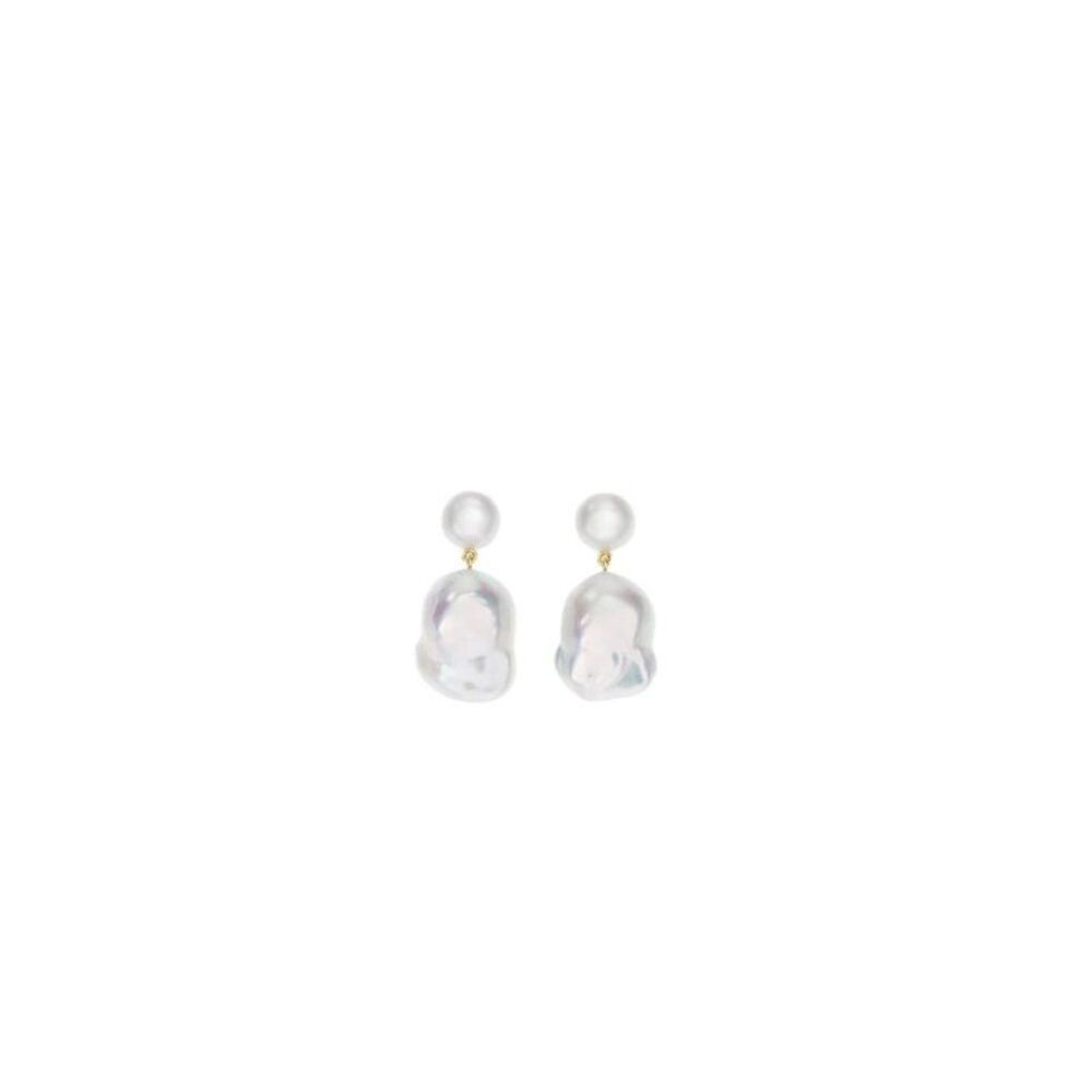 SOPHIE BILLE BRAHE Sculptural Coil Earring with Luminous Pearls Women 14K FRESH